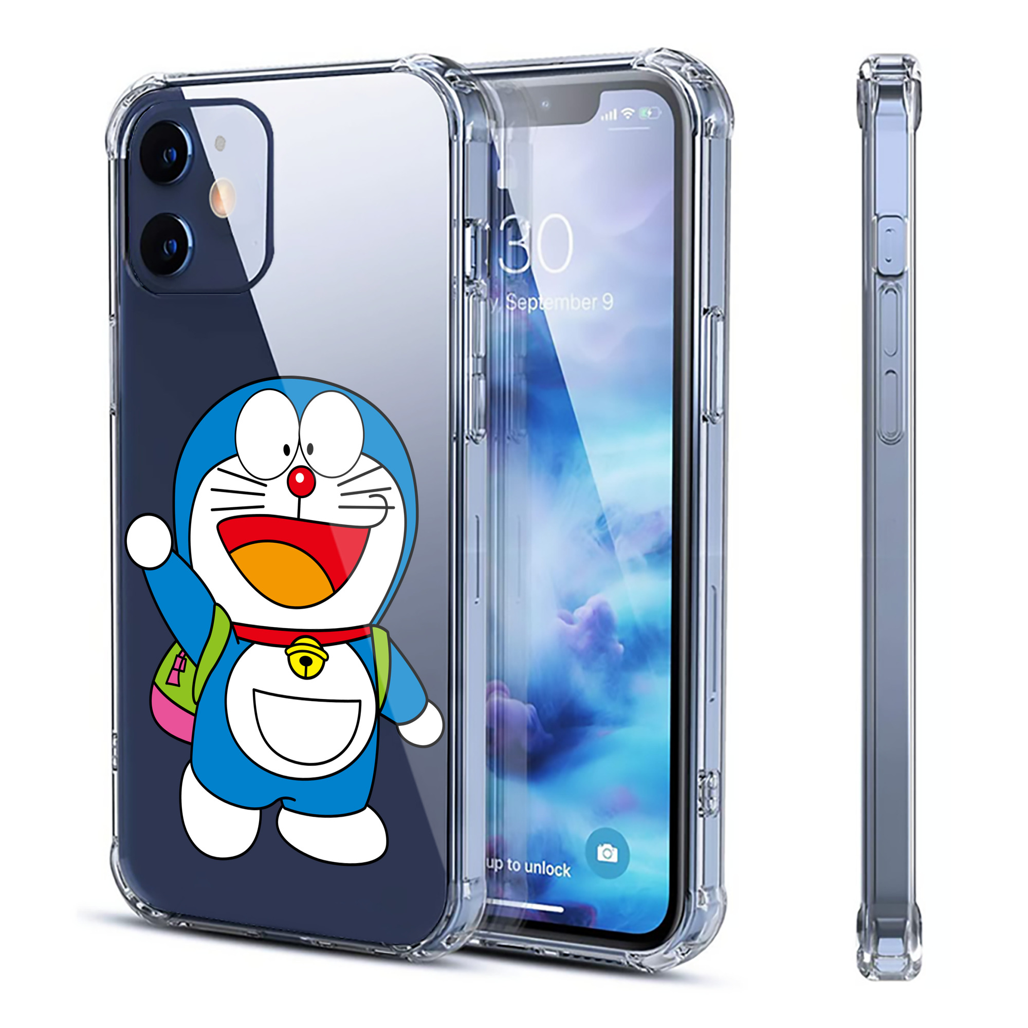 （画像用） ドラえもん Doraemon 【iPhone 12シリーズ対応】透明スマホケース（クリアソフトケース）